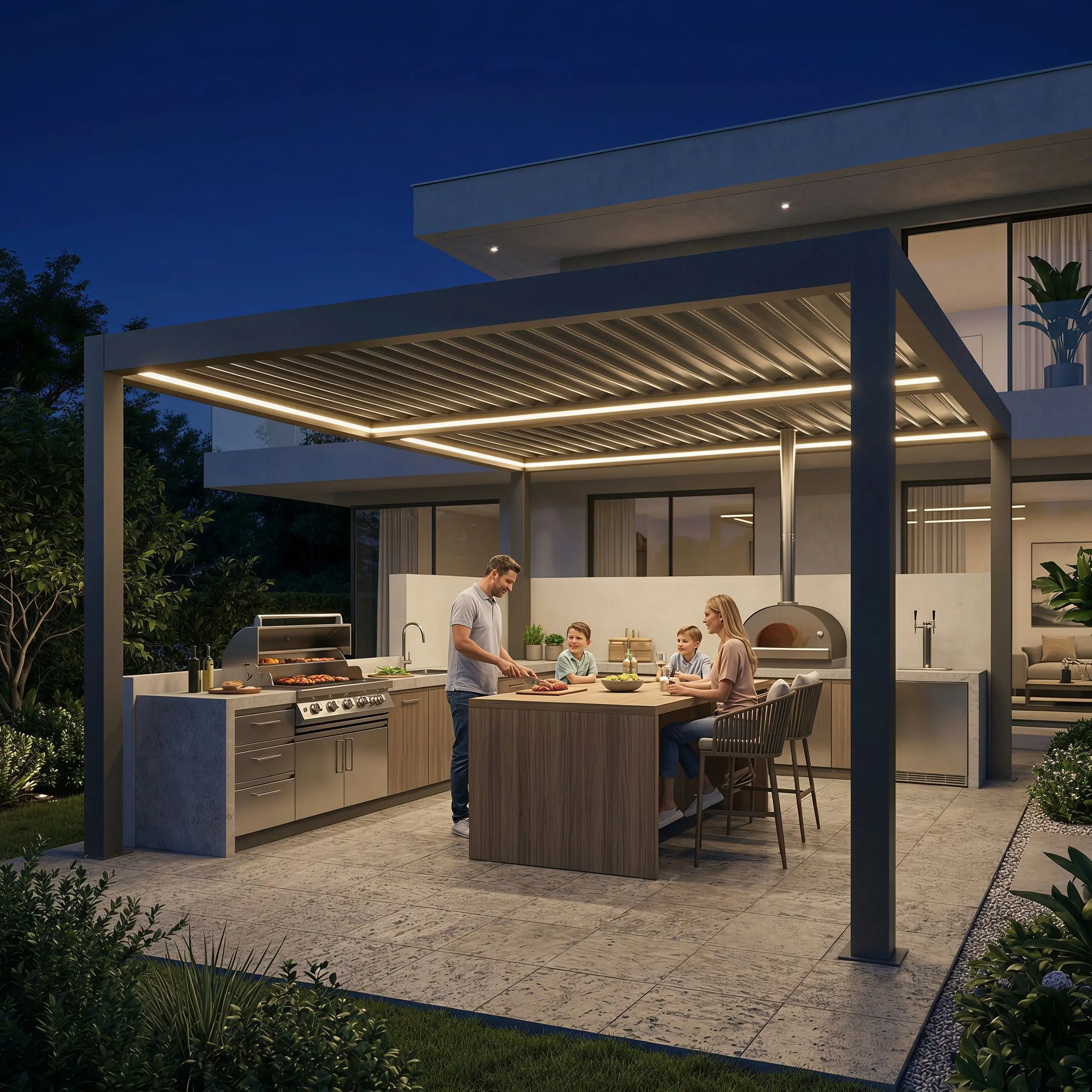 Luxury Factory Direct 3x3 Aluminium Garden Gazebo Patio Pergola with Adjustable Roof Hardtop Outdoor Metal Louvered Pergola