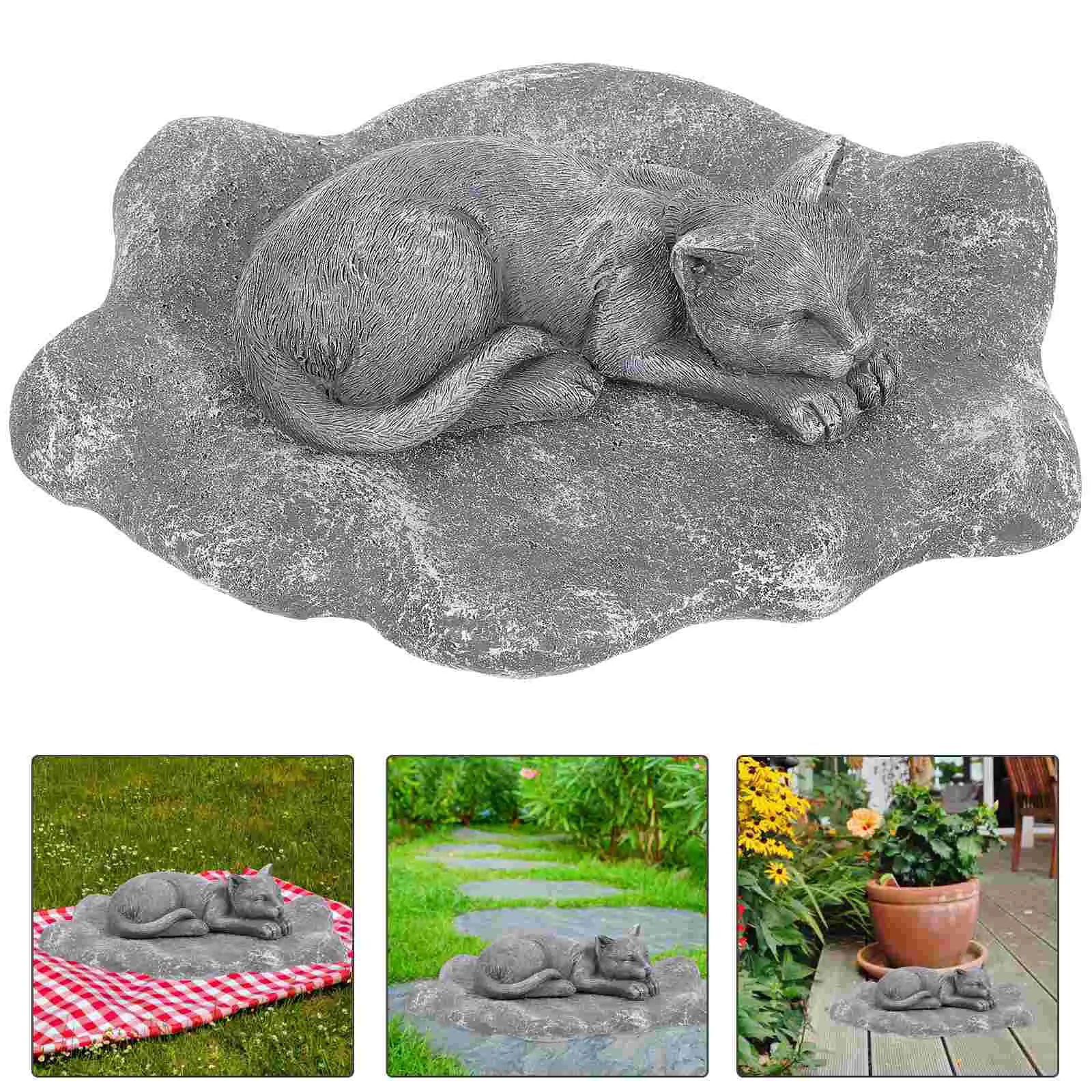 Pet Tombstone Souvenirs Grave Decoration Dog Headstones Resin Cat Memorial for Graves