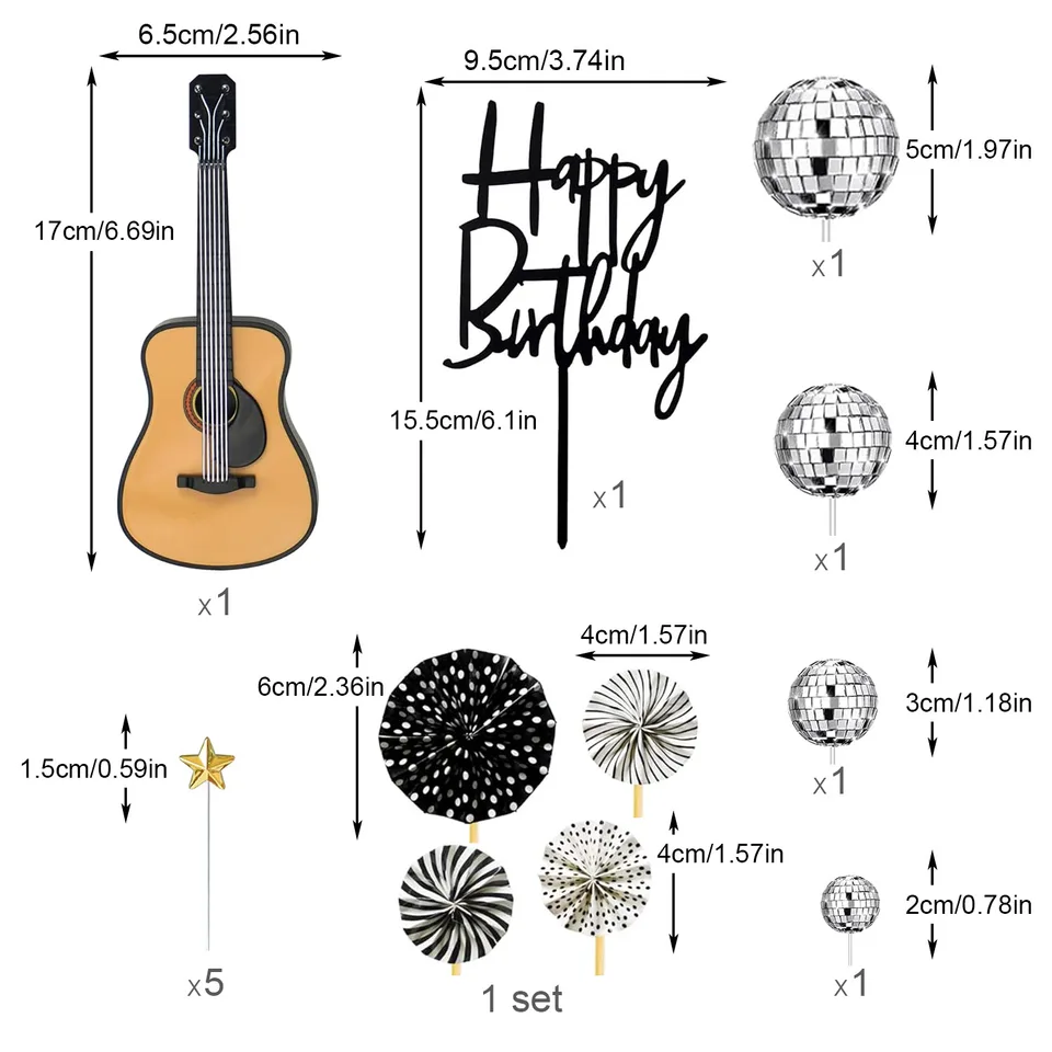 Cake Toppers 24 stuks taartdecoraties in de vorm van een