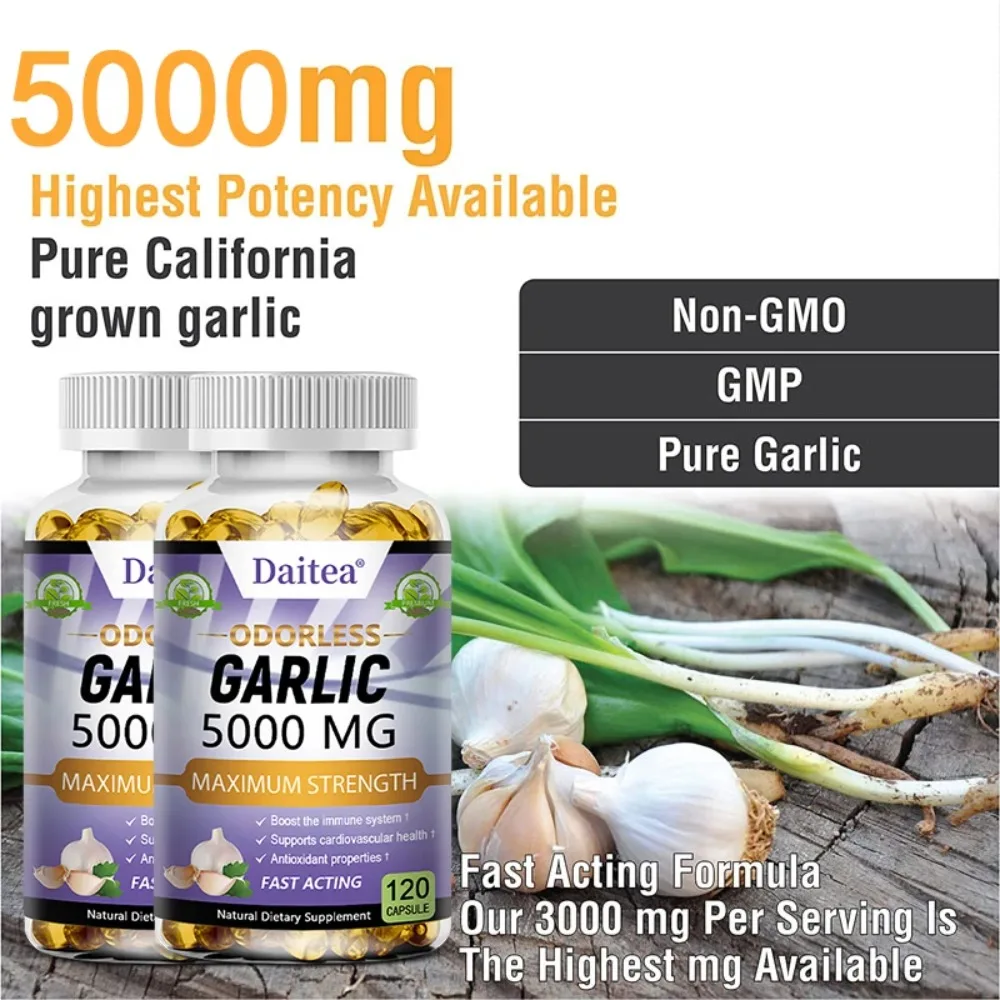 Odorless Garlic - Antioxidant, Improved Blood Circulation, Balances Cholesterol, Promote Heart Health, Immunity Support