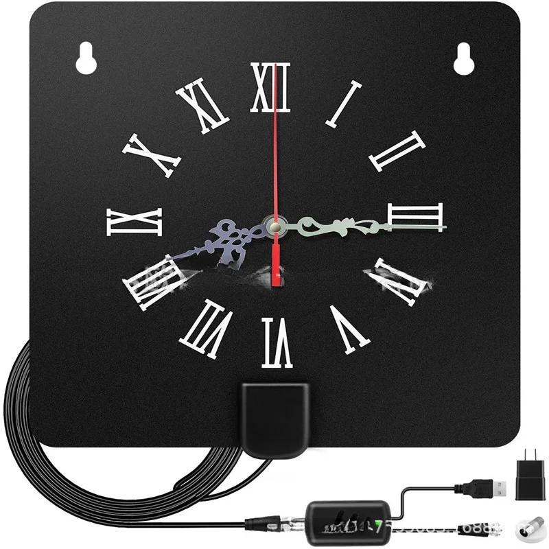 Clock, Digital TV Antenna, European And American HDTV TV Cable, Clock, High-Definition Digital TV Antenna