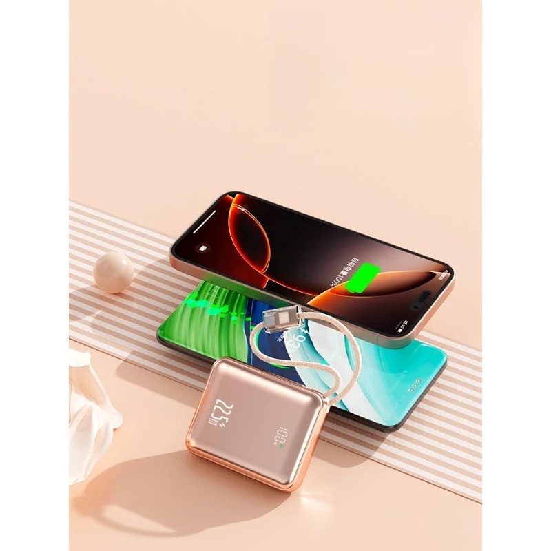 Banque d'alimentation double ligne intégrée 10000 mAh, portable et compacte