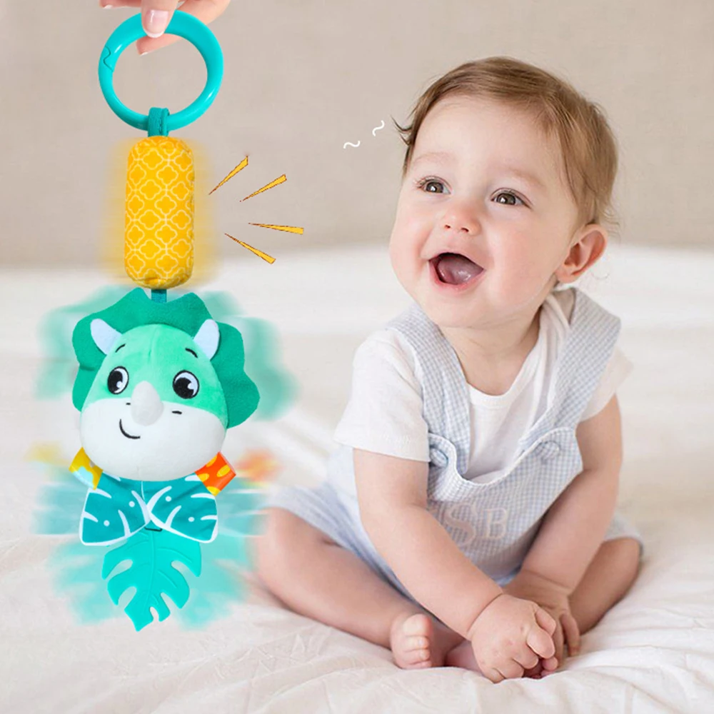 Babyrammelaars Hangend speelgoed voor autostoel Wieg Wandelwagen Gym Montessori Zintuiglijk knuffels voor baby 0-12 maanden met bijtring Pasgeboren