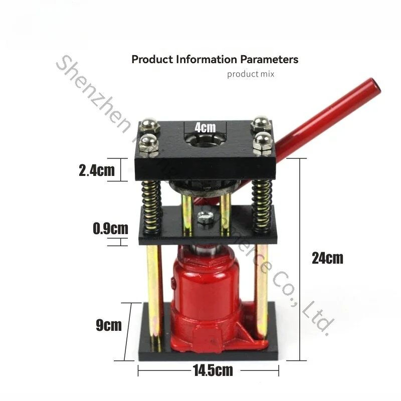 Manual Hydraulic Jack Press Sprayer Pipe Throat Locking Machine Special Nozzle for Drug Pipe Hand Pressure Type Pipe Press,