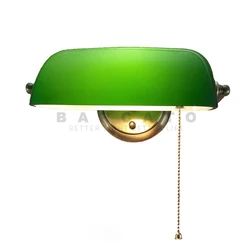 Retro Traditional Green Banker Wall Lamp Classical Vintage Beige Wall Light LED E27 For Bedroom Living Room Corridor Hotel Store