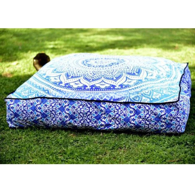 Large Ombre Indian Square Floor Pillow Meditation Cushion Cover Ottoman Pouf