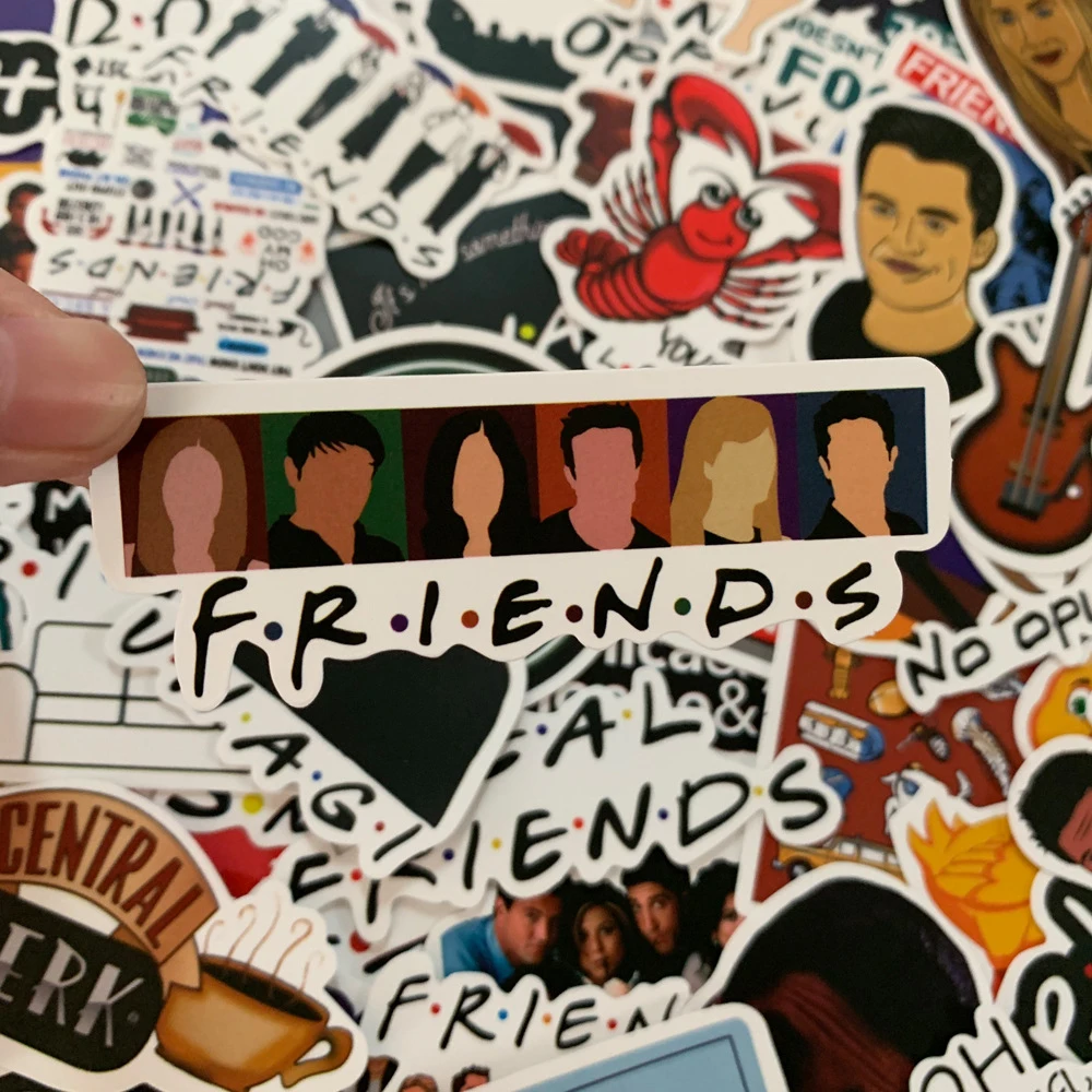 10/30/50/100 قطعة الكرتون الأصدقاء الكلاسيكية المسلسلات التلفزيونية ملصقات مقاوم للماء DIY بها بنفسك الهاتف المحمول الأمتعة كوميديا الكتابة على الجدران الشارات الديكور #1