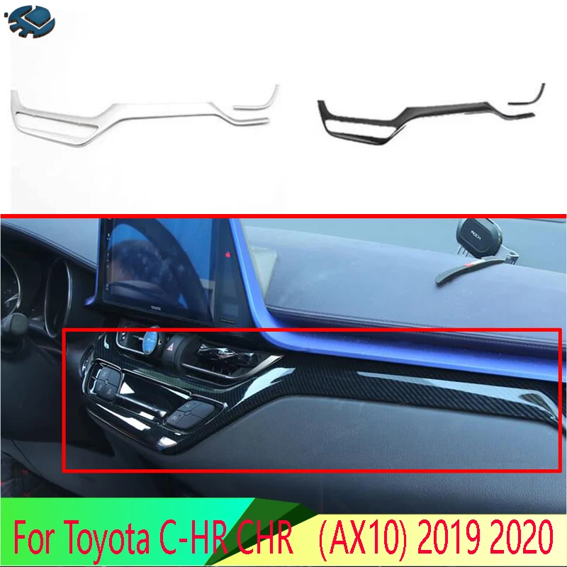 

Для Toyota C-HR CHR AX10 2019 2020 автомобильные аксессуары ABS хромированная центральная консоль внутренняя приборная панель вокруг отделки