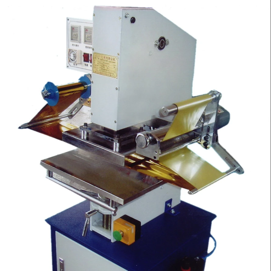 TJ-9 Semi-Automatic Pneumatic Hot Stamping Machine New Condition Hologram Foil Printing Embossing Plate Usage for Heat Press