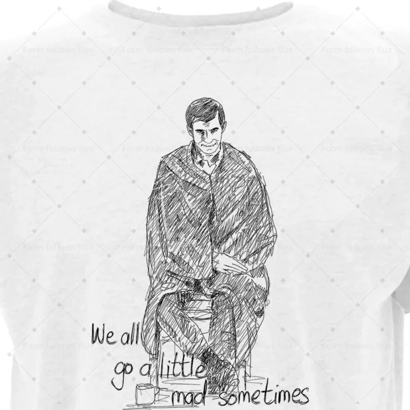 Camiseta con capucha para hombre 2026 Psycho – Norman Bates Dads Films and TV, estilo cómic dibujado a mano, unisex, tallas S-6XL, apto para tallas grandes