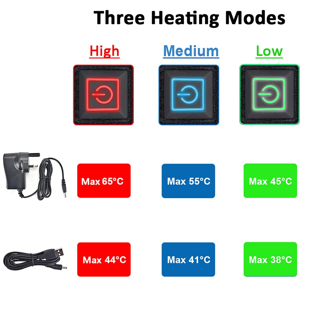 Electric Leg Heating Knee Pad Hot Compress Knee Pad 3 Heat Levels with Pocket for Knee Joint Old Cold Leg Knee Warmer