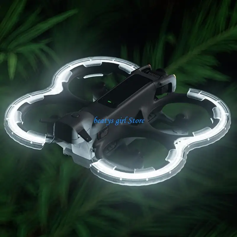 C7AB Quadcopter Propeller Safety Bumper With Continuous Glowing Feature, Customizable Lights For Avata 2 Creative Filming