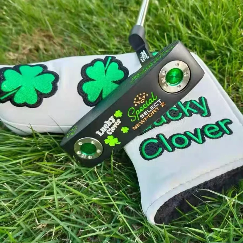 Titleist Golf Putter Green Lucky Clover Straight Strip Putter with Cover