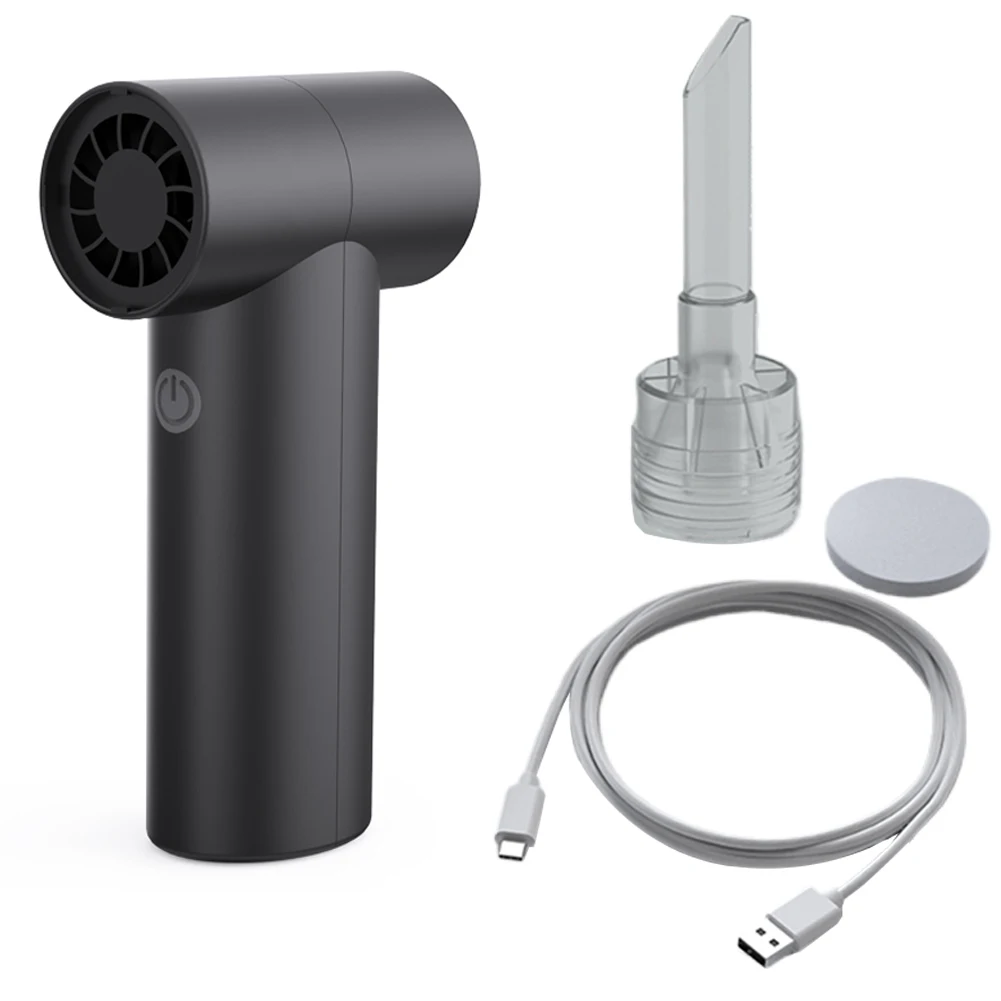 

High Speed Handheld Fan 22m/s Brushless Motor Violent Turbo Fan 4-Speed Rechargeable Air Dust Cleaner for PC Car Camera Home