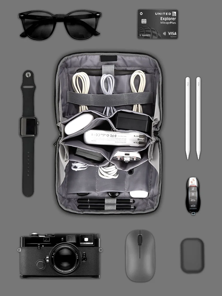 

All in One Storage Bag Travel Cable Organizer Pouch Electronic Accessories Carry Case Portable Waterproof Double Layers Bags