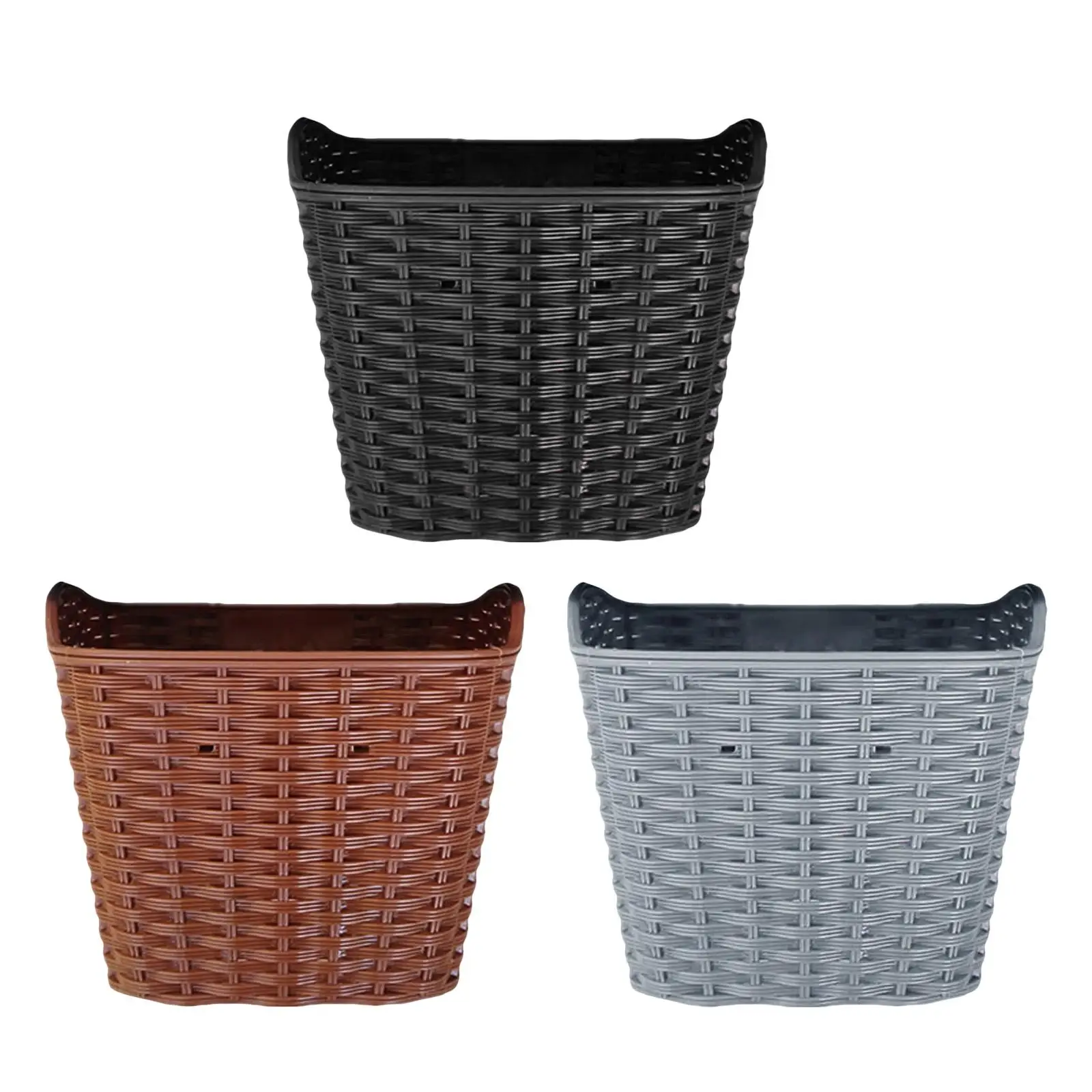 Bike Front Basket Carrier Pannier Sundries Container Hanging Easy to Install Bicycle Handlebar Storage Basket for Cycling Accs