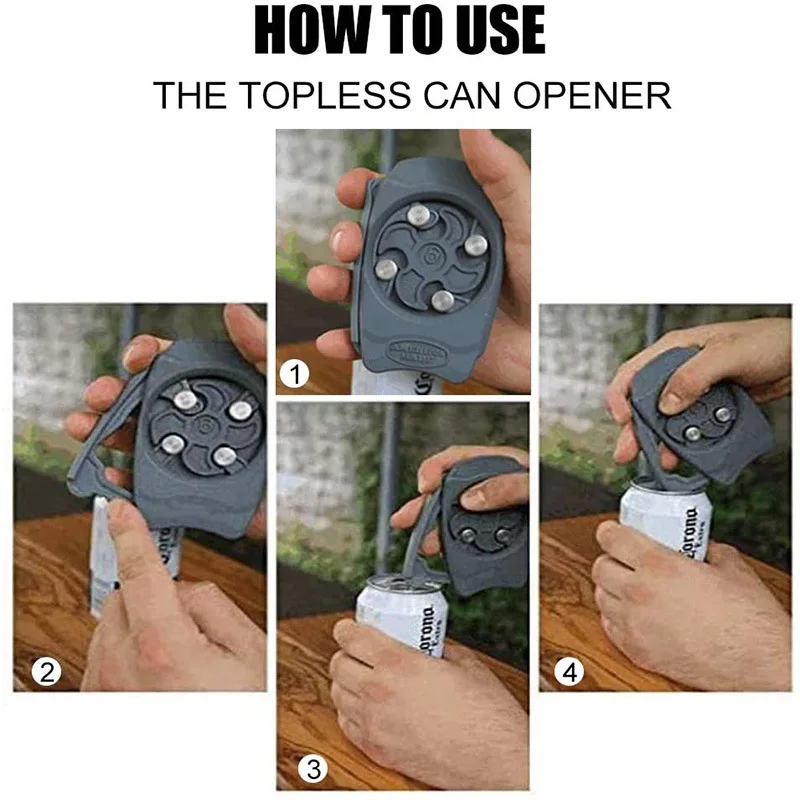 Multifunctional Can Opener Creative Portable Rotary Bottle Opener For Cans Beer Beverage Cola Openning