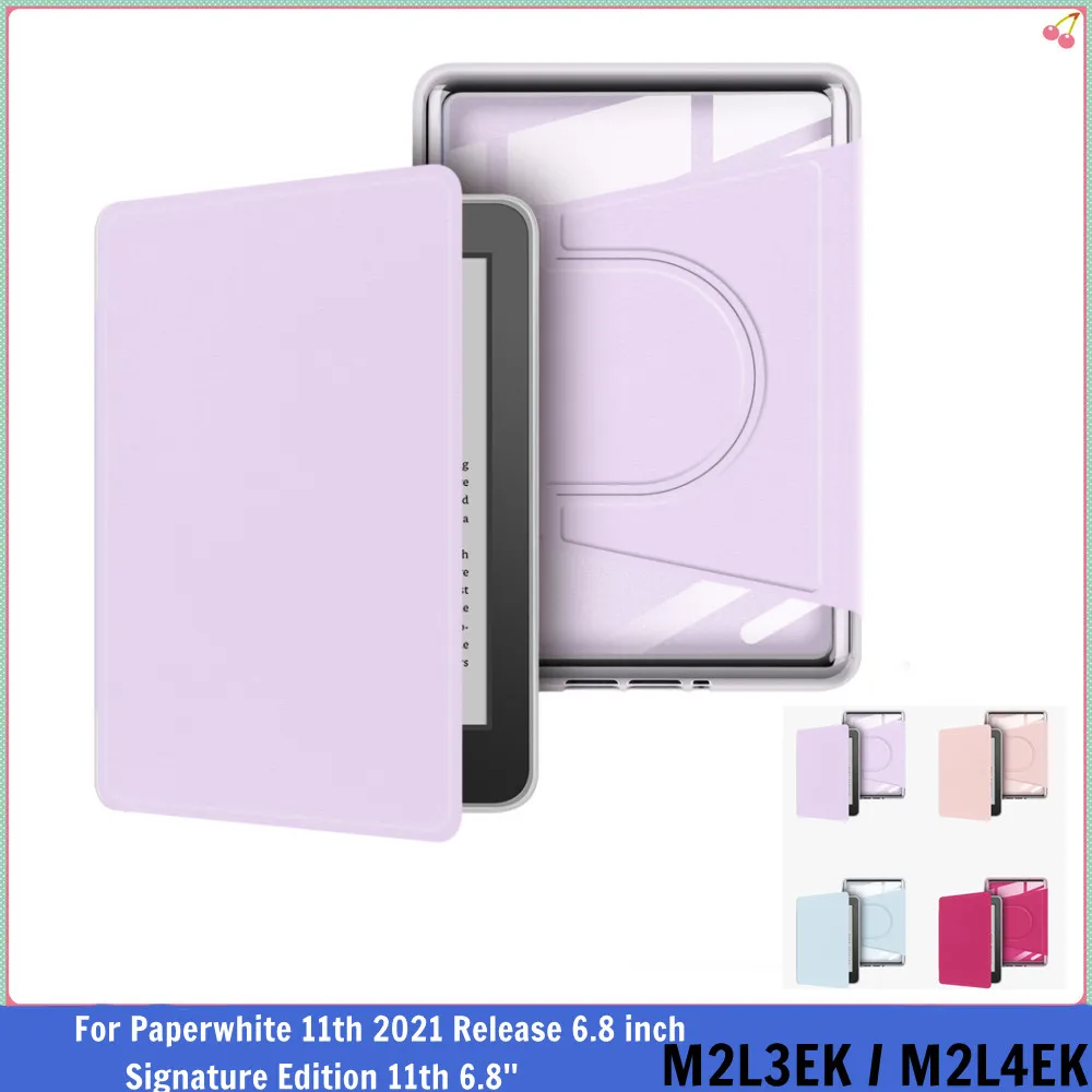 

Чехол-подставка для Kindle Paperwhite 5 11th Signature Edition Gen Tx 2021, 6,8 дюйма M2L3EK M2L4EK, вращающийся магнитный чехол для электронной книги