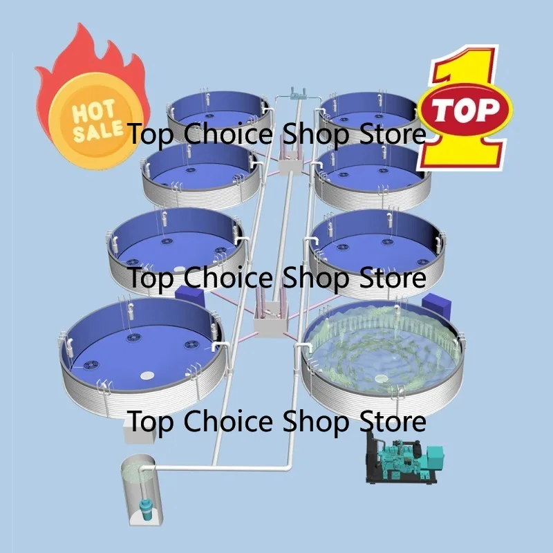 20m3 Aquaculture Rotary Drum Filter Fishing Farm Water Filtration System Equipment