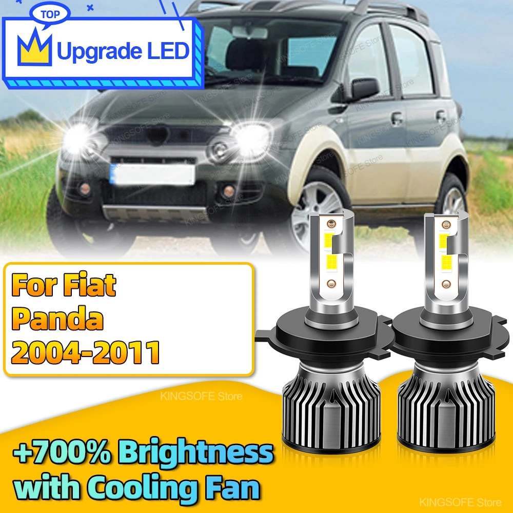 

2 шт. светодиодные лампы автомобильных фар H4 CSP CHip Canbus авто фары 30000LM для Fiat Panda 2004 2005 2006 2007 2008 2009 2010 2011
