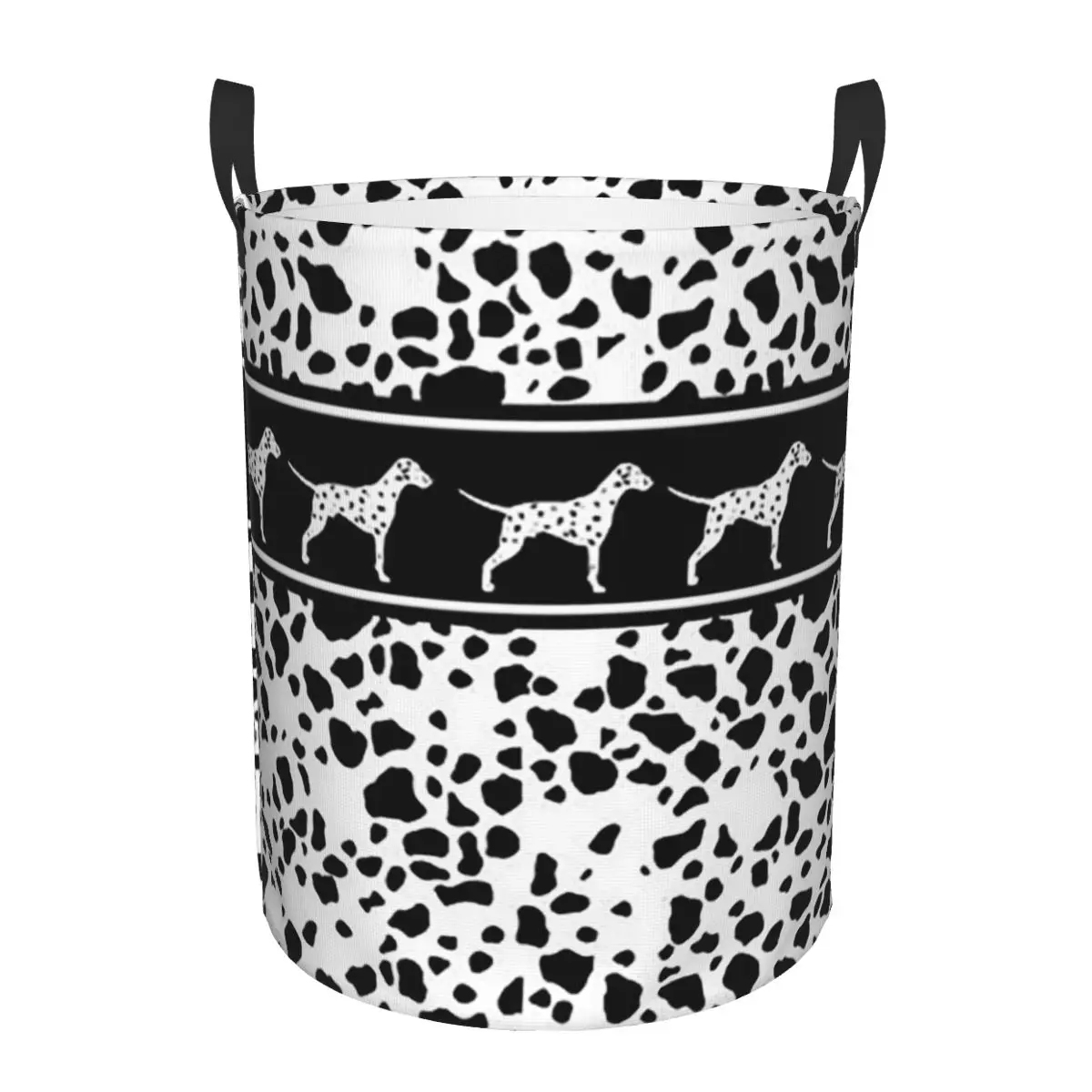 Dalmatian Dog Pattern Foldable Laundry Baskets Dirty Clothes Home Organizer Large Waterproof Bag For Home Kids