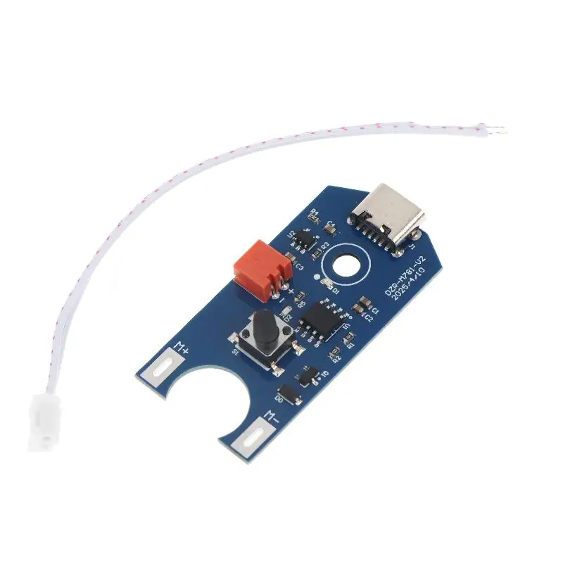 USB Rechargeable Mini Motor Drive Mainboard Type C Portable Driver Control Board With Switch For DIY Garlic Cutter Water Pump