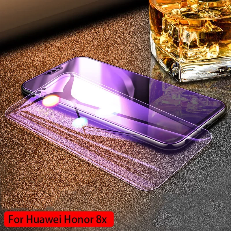 For Huawei Honor 8X Max 8C 8S 8A 8 Lite Pro Tempered Glass Anti Blue Purple Light Screen Protector For Honor 9X Pro 9i 9N Glass