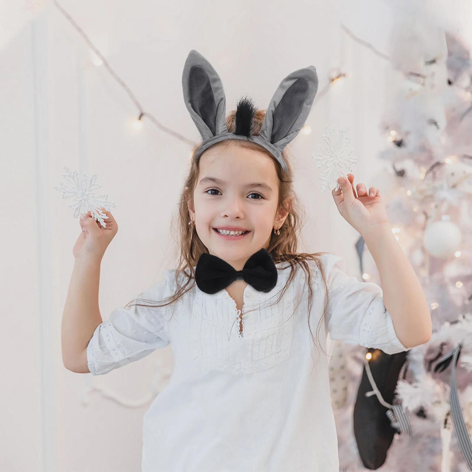

Children Animal Hairband Donkey Grey Fabric Headbands Party Favors Kids Birthday Dress Up Hoop Sturdy Elasticity Versatile Use