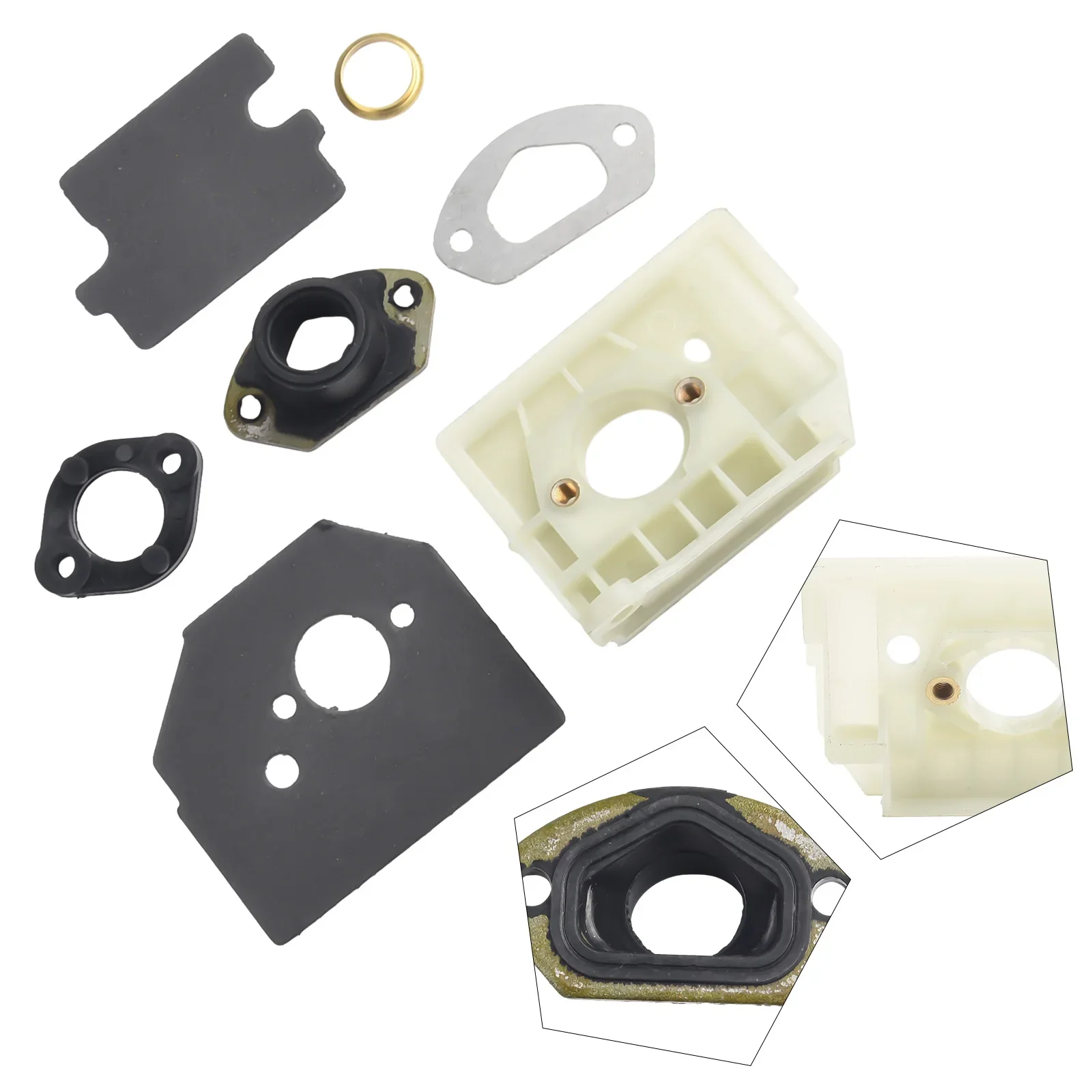 Improve Efficiency and Power Output with Carburetor Bracket Spacers and Guide Gaskets for Chainsaw 4500 5200 5800