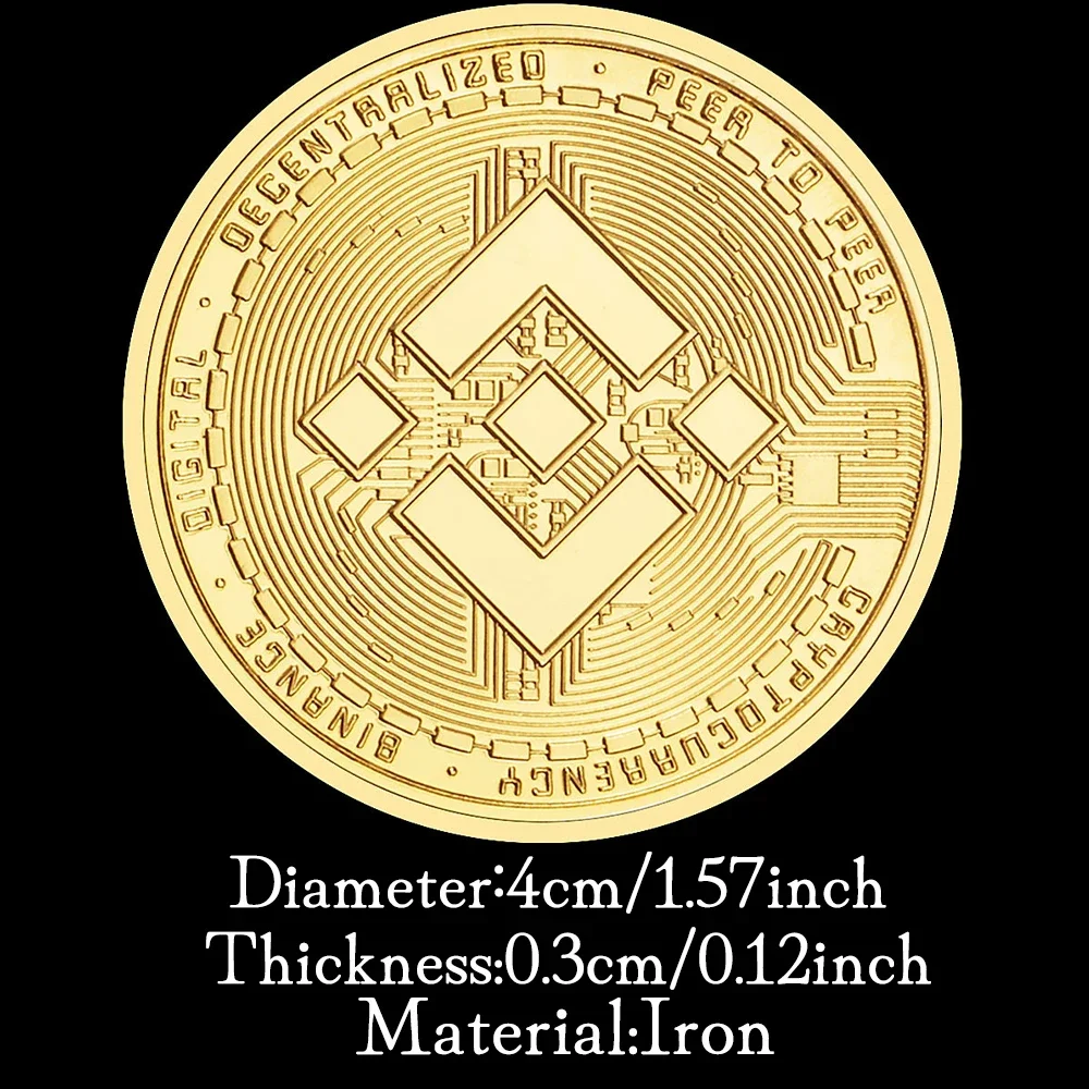 BNB العملة المشفرة المعدنية المادية BNB Binance تذكارية عملة الفضة الذهبي مطلي عملات تذكارية تحصيل هدية #3