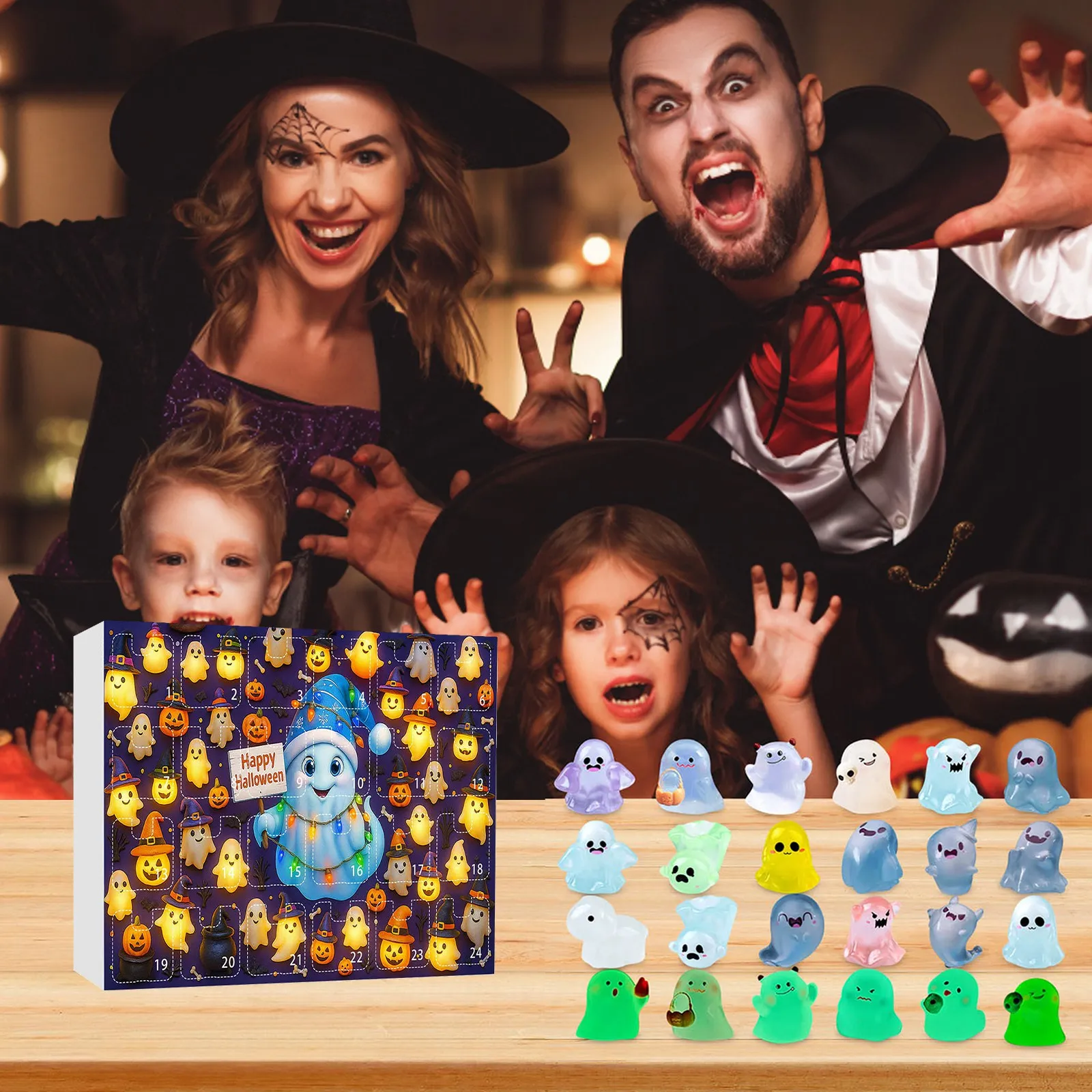 مؤقت فرشاة الأسنان للأطفال 2 دقيقة مع الفاصلات يتوهج في الظلام، تقويم القدوم للهالوين، مؤقت رملية غامضة للأطفال بكميات كبيرة #2