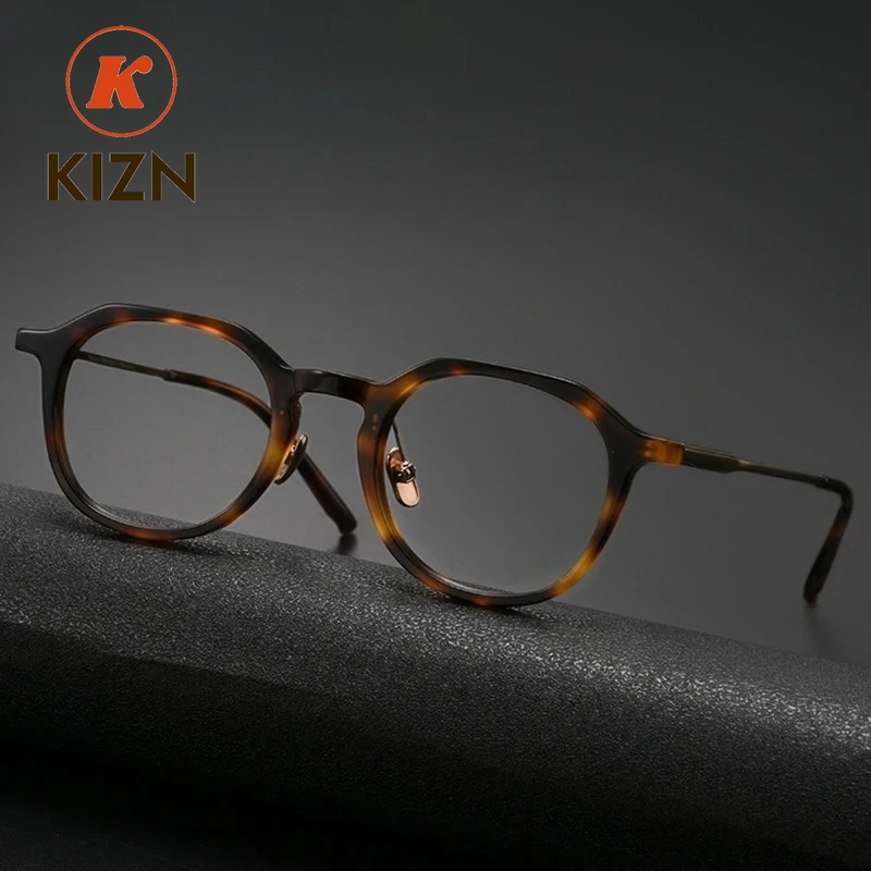 

KIZN Woman Retro Gafas Presbyopia Optical Frame Acetate Vintage Fashion Spectacle Male Eyewear Man Myopia Lenses Eyeglass for My