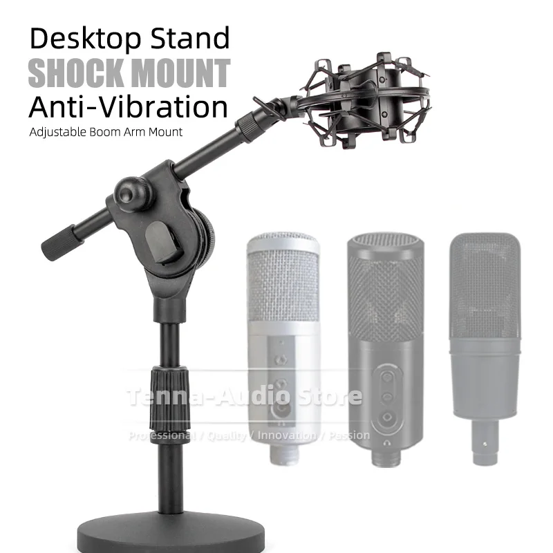 Desktop Spider Microphone Anti Shock Mount Holder Mic Stand For AUDIO TECHNICA ATR2500 ATR 2500 AT4040 AT4050 AT 4040 4050 Mike