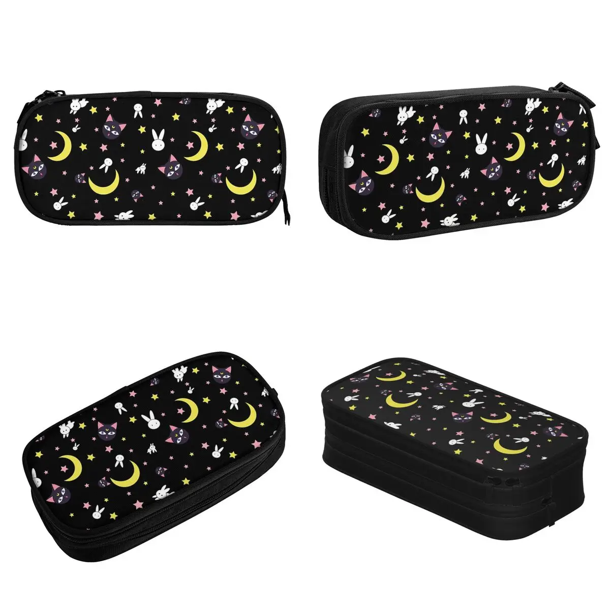 Moon Girl Rabbit Pencil Case Anime Pencil Box Pen Holder for Student Big Capacity Bag School Supplies Gifts Stationery