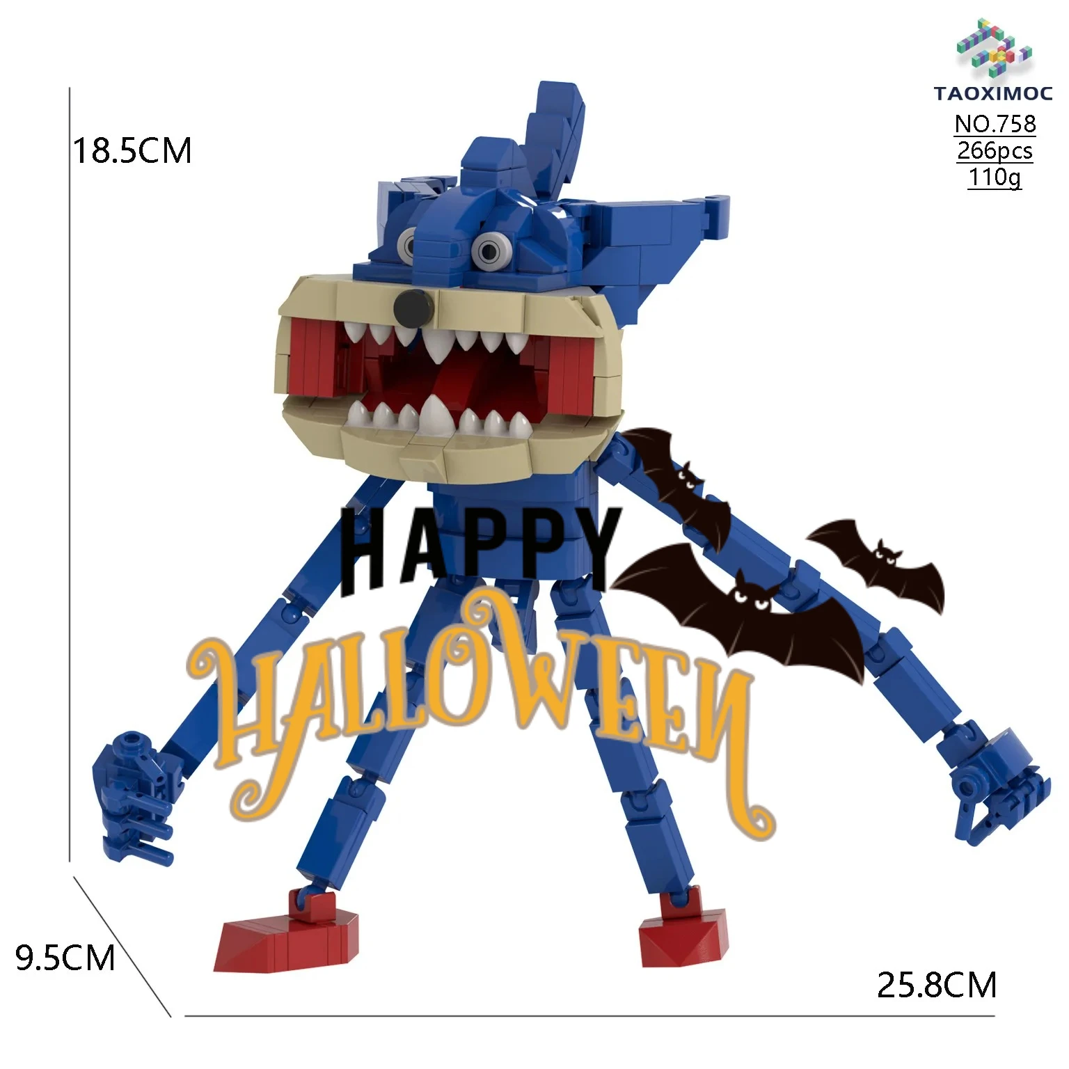 Hot Animated Character Sonices Model Building Blocks Horror Sinful Hedgehog Action Figure Assembling Bricks Toy Halloween Gift