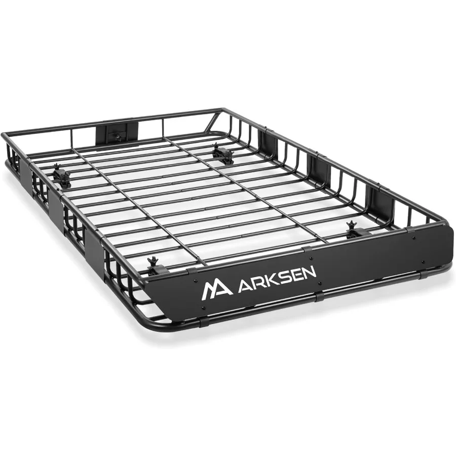 

64 x 39 x 5 Inch Upgrade Universal Roof Rack for Car SUV and Pickup Trucks with 150Lbs Heavy Duty Capacity Durable Steel Constr