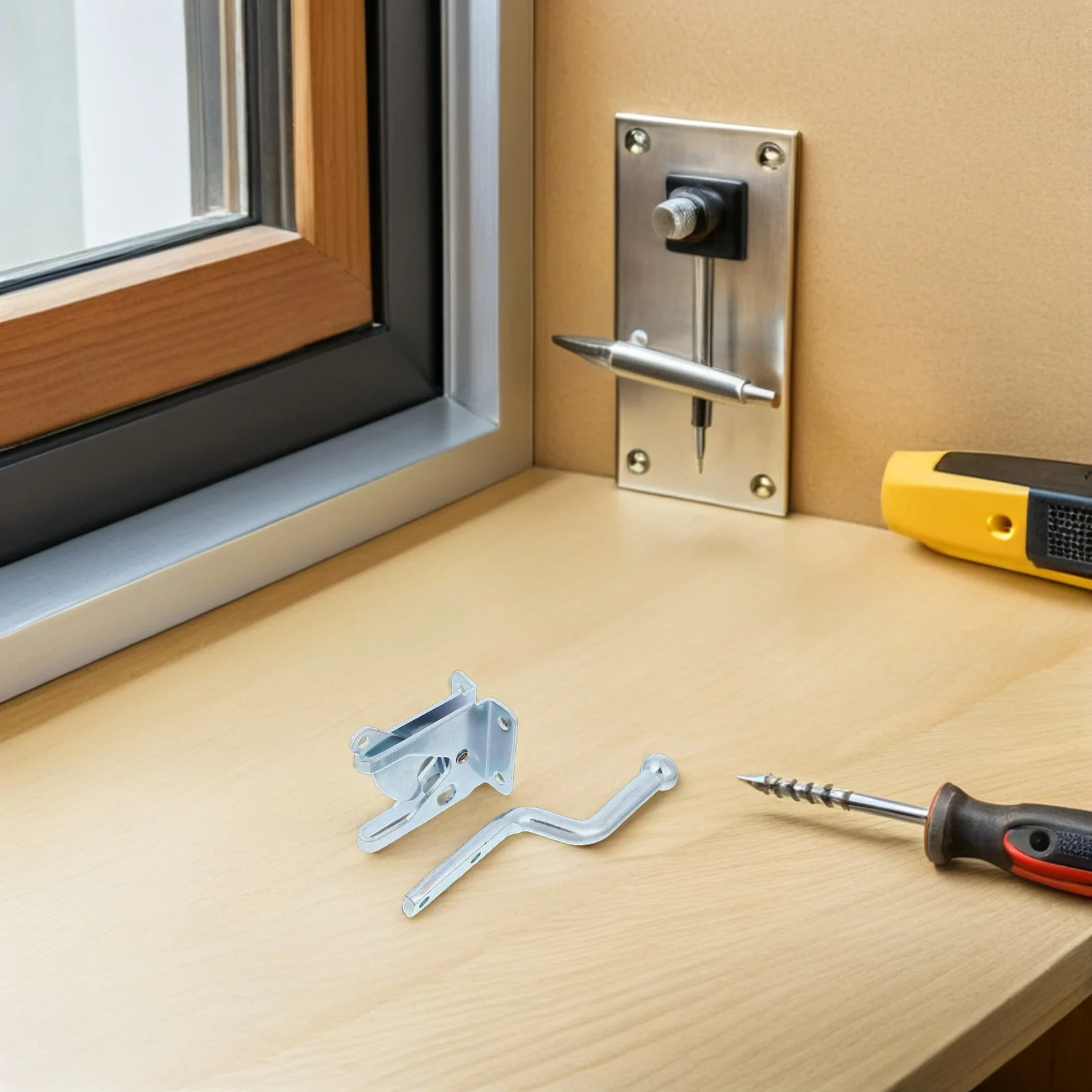 

Heavy Duty Fence Gate Latch Metal Lock For Outdoor Farm Barn Wood Metal Vinyl Gates Spring Loaded Cable Pull Ring Fence