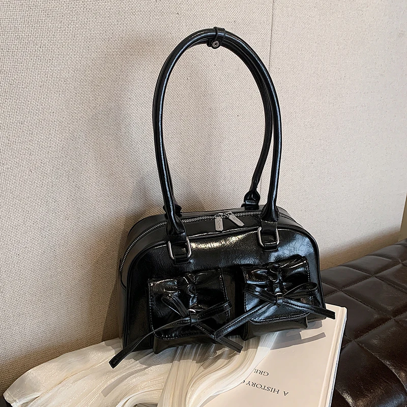 Hycurey PU Leather Shoulder Handbag – Cute Retro Y2K Underarm