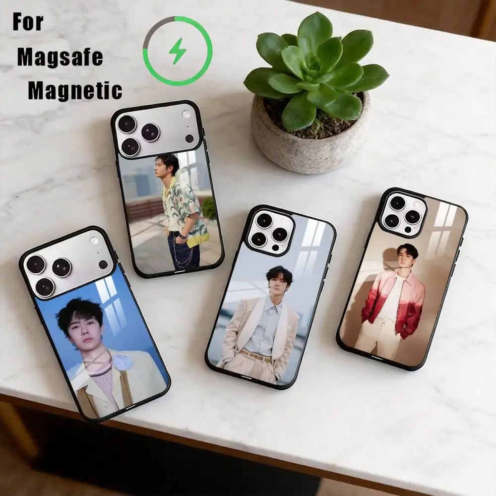 

W-Wang Yibo Phone Case For iPhone17,16,15,14,13,12,11 Plus,Pro Magnetic with Magsafe Wireless Charging
