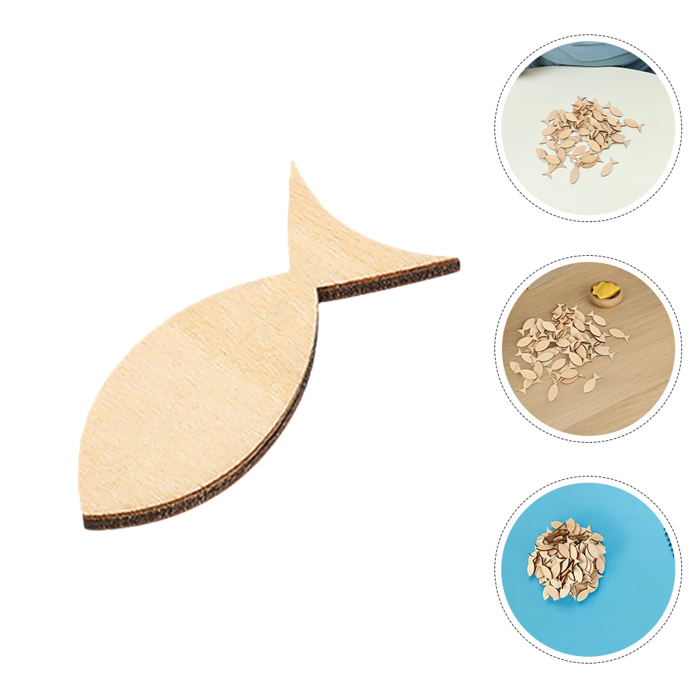 

150Pcs Unpainted Wooden Fish Cutouts Natural Basswood Slices for DIY Crafts Nautical Coastal Wall Decoration Mini Fish Cutout