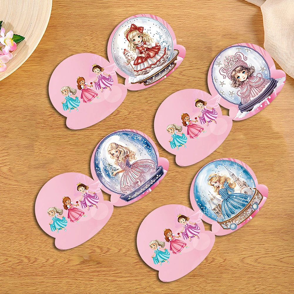 شكل خاص الماس اليدوية بطاقة شجرة عيد الميلاد 5/6/8/10/12 قطعة بطاقة الرسم الماس عيد الميلاد المخلوق عيد الميلاد كوخ عيد الميلاد جو #4