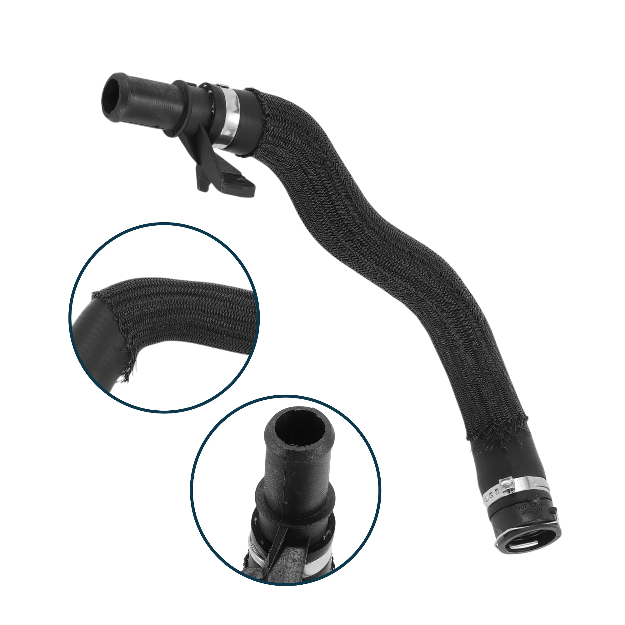 

UXCELL Radiator Hose Heater Hose Radiator Outlet Hose Pipe for Peugeot 508 2015-2017 No.9807398080 Rubber Coolant Pipe Black