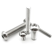 5/10/50pcs M1.6 M2 M2.5 M3 M4 M5 M6 M8 A2-70 304 Stainless Steel ISO7380 Button Head Hex Hexagon Socket Allen Screw Bolt