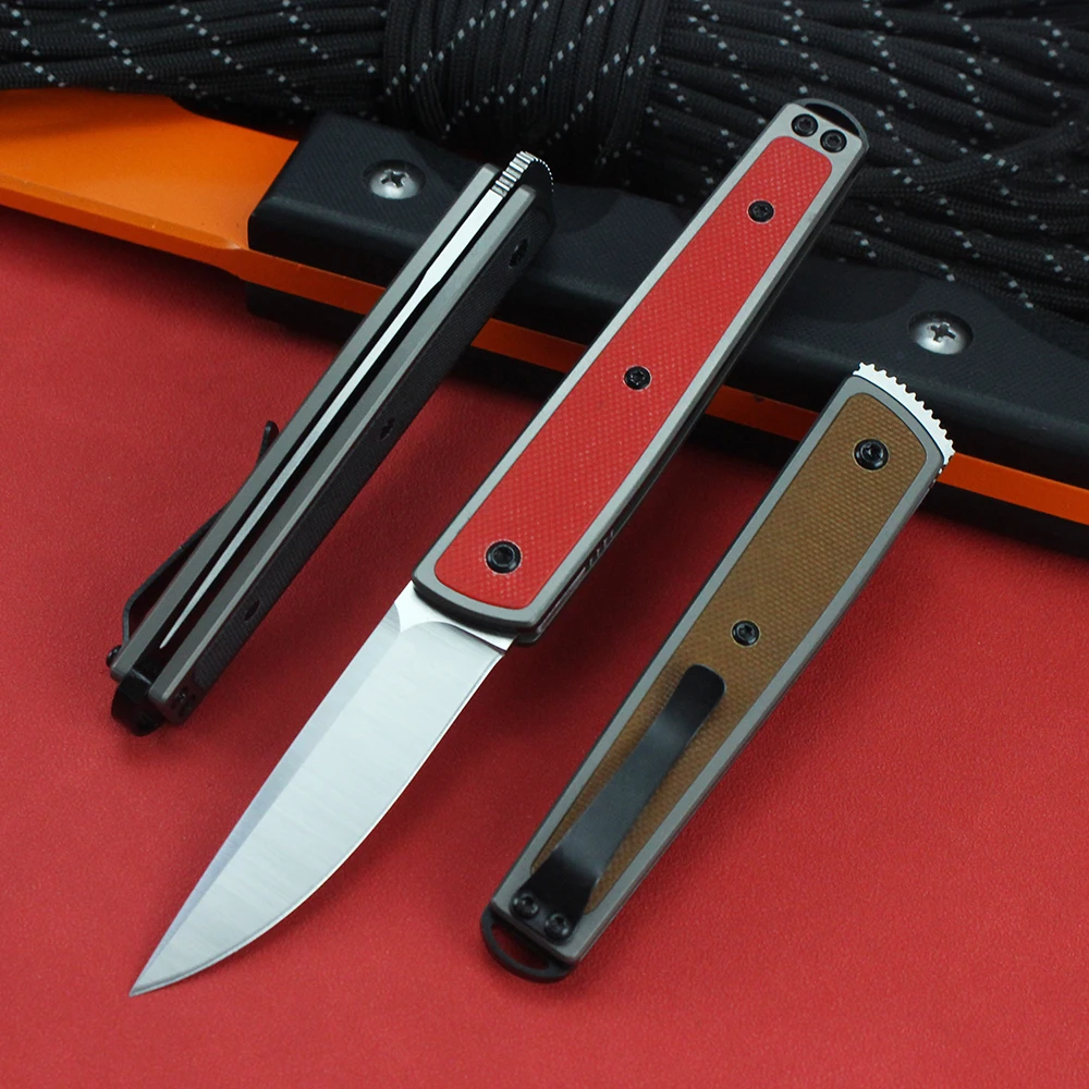 Outdoor Pocket Folding Knife 8Cr13Mov Blade G10 Handle Knife Camping Hunting Military Tactical Knife Self Defense EDC Tools