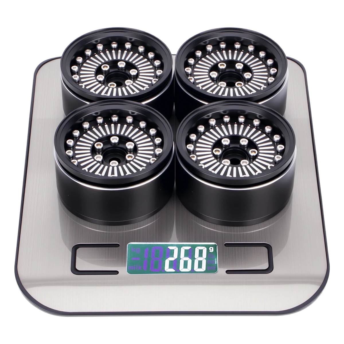 4 pçs de alumínio 1.9 Polegada beadlock aro do cubo da roda para 1/10 rc rastreador carro axial scx10 90046 trx4 trx6 d90 redcat gen8 atualizar peças