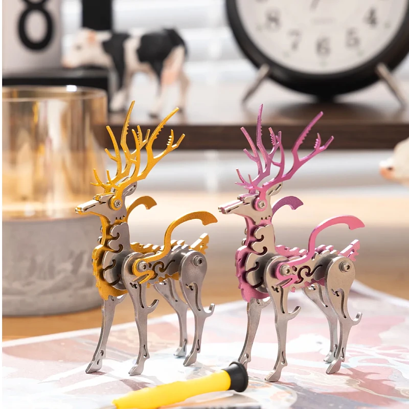 

MOKR Little Deer 3D Metal Puzzle For Kids Gift And Toys Puzzle Adults Learning Education DIY Jigsaw Model