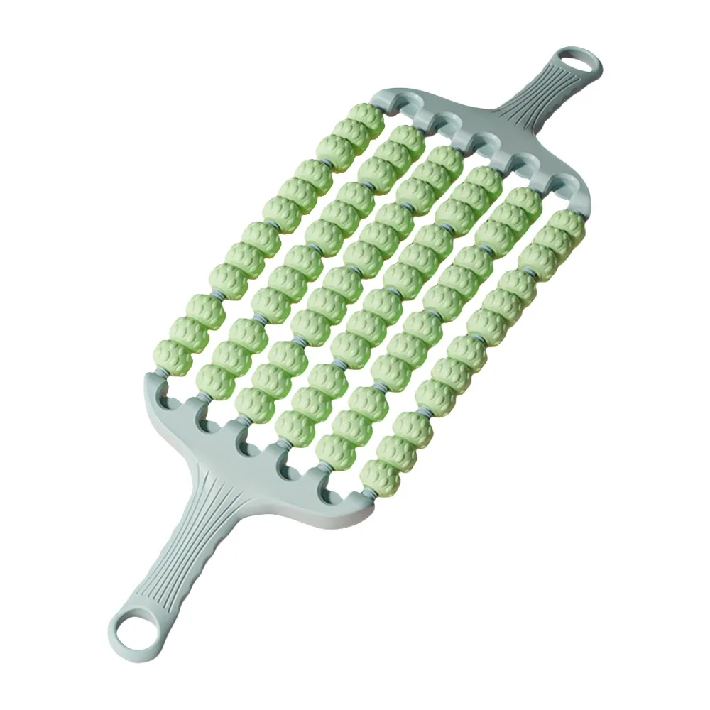 

Curved Yoga Massage Stick Non Slip Sensory Training Fascia Stick Four/Six Rows Guasha Massager Tool