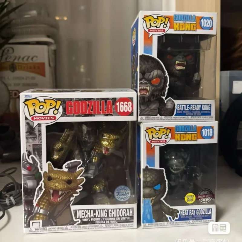 

Original Godzilla Vinyl Figure Mecha-King Ghidorah Funko Pop Q Version Sculpture Dolls Decor Collect Limited Edition Gifts Toys