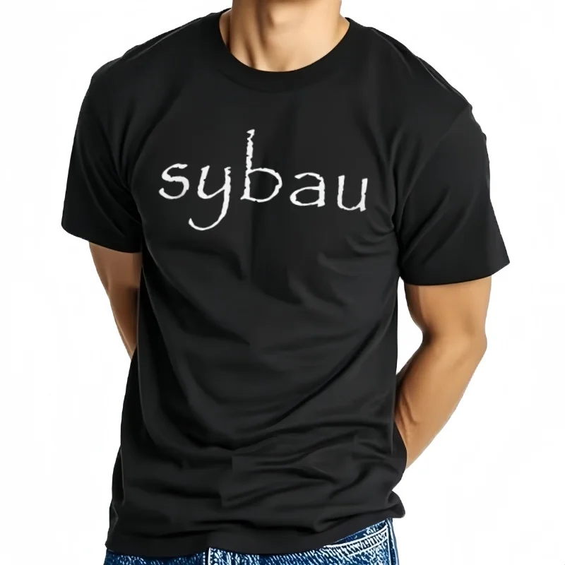 Camiseta Sybau divertida de argot de Internet Brainrot Weird Meme Gen z  Y2k, ropa de calle 100% de algodón suave,