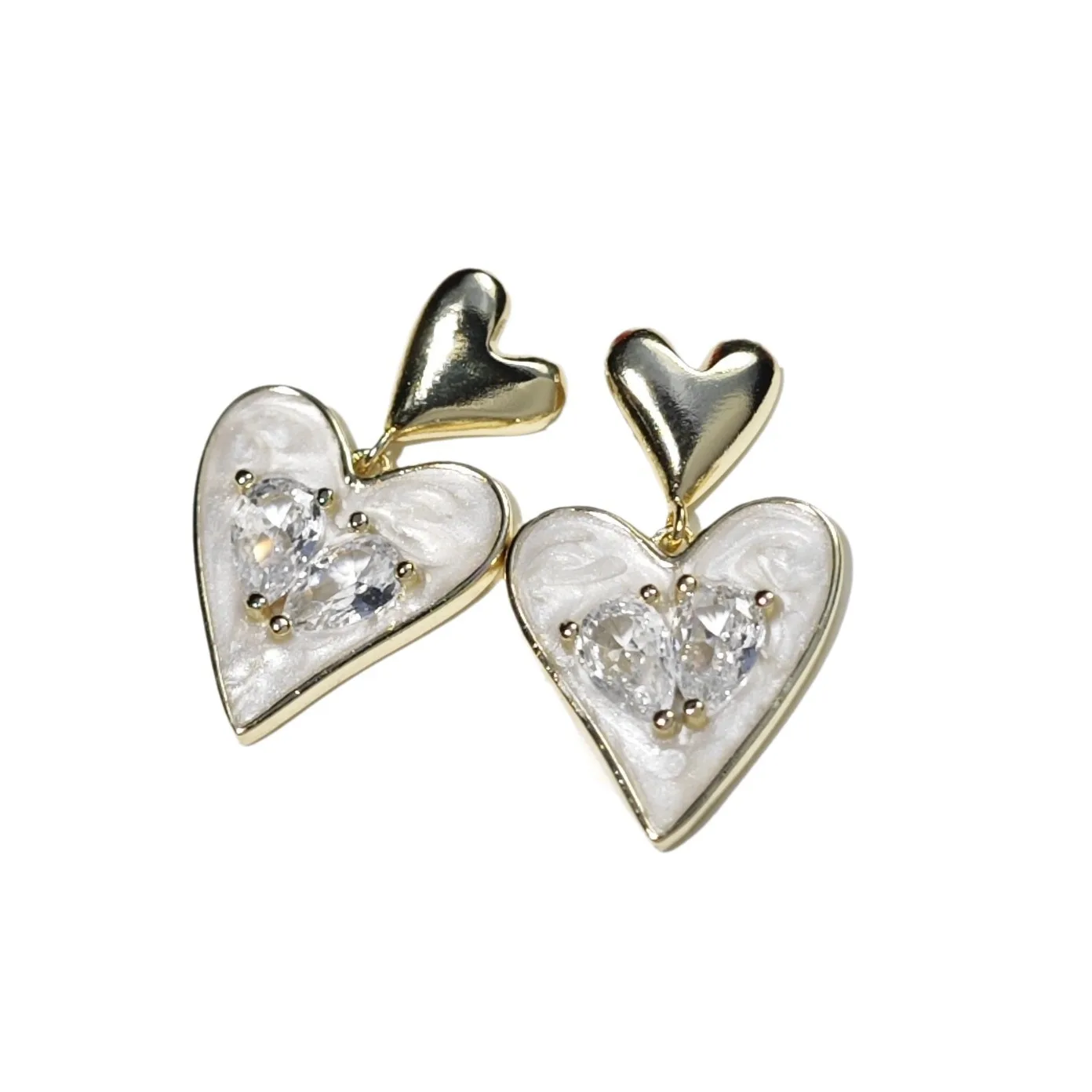 Серьги-капли персикового цвета с маслом, женские серьги-гвоздики с цирконием, милые нишевые легкие роскошные серьги премиум-класса